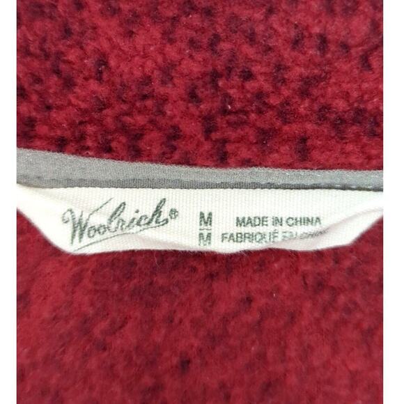 Woolrich Full Zip Fleece Vest Women's Medium Red Mock Neck Outdoor Winter - Picture 6 of 8